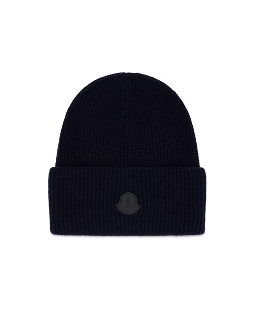 Moncler Blue Beanie With Logo