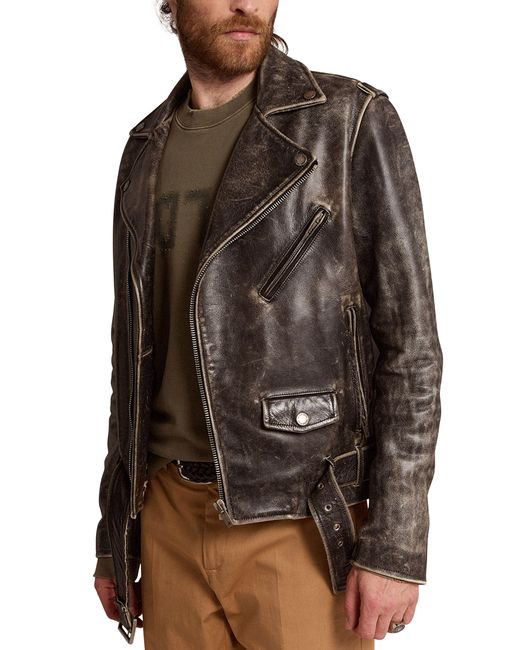 Golden Goose Deluxe Brand Brown Leather Jacket for men