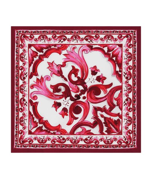 Foulard en sergé (50 x 50) Dolce & Gabbana en coloris Red