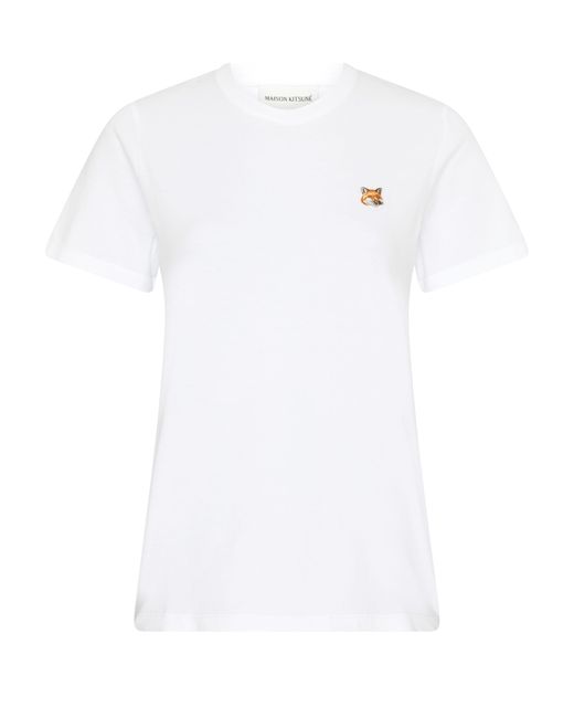 Maison Kitsuné White Fox Head Patch Regular Tee-shirt