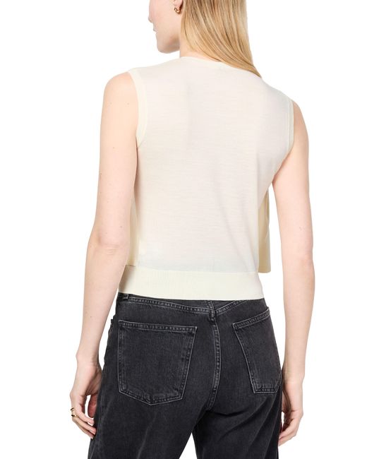 Loewe White Ärmelloser Strickpullover