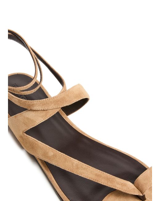 Khaite Brown Aimee Ankle Strap Sandals