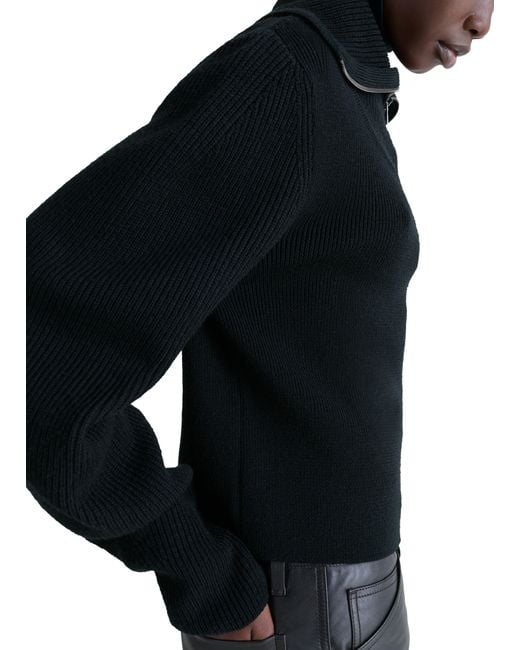 Lemaire Black Pullover Mit Reißverschluss