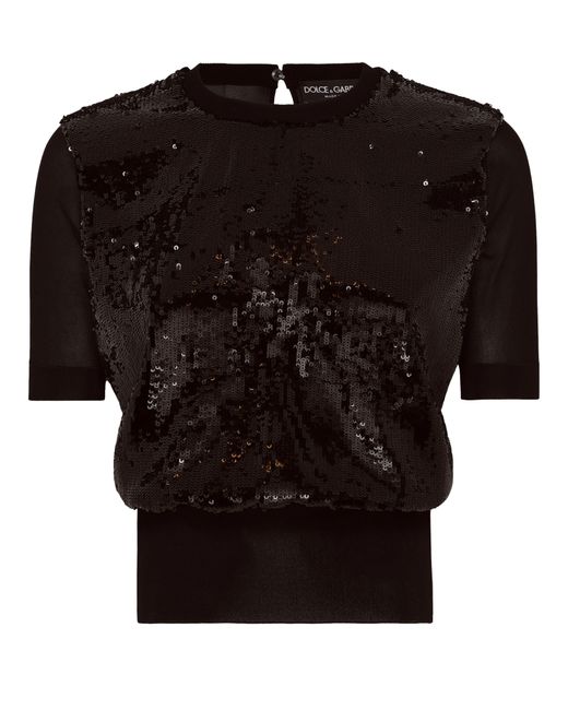 Haut à manches courtes Dolce & Gabbana en coloris Black
