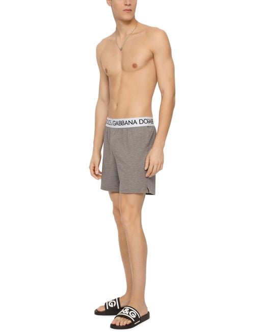 Dolce & Gabbana Gray Two-Way Stretch Cotton Boxer Shorts for men