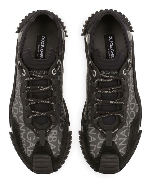 Dolce & Gabbana Beschichtete Jacquard-Sneakers NS1 in Black für Herren