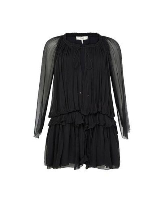 Mini Robe Cape Chloé en coloris Black