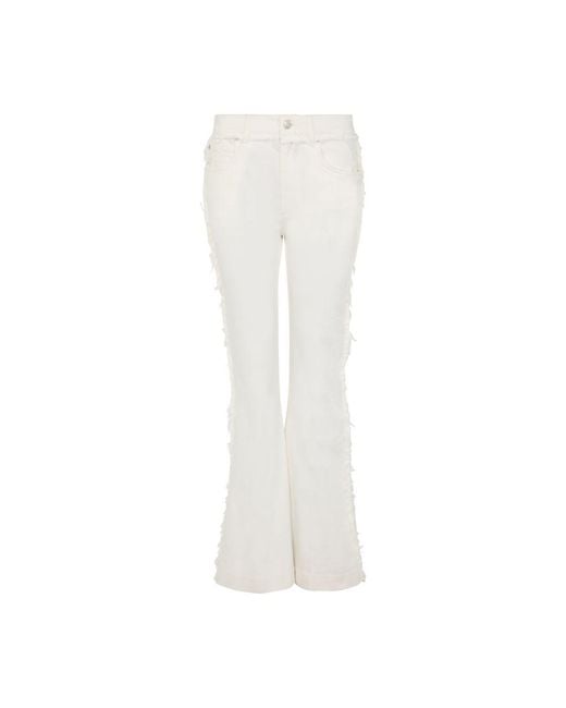 Alexander McQueen White Bootcut-Jeans