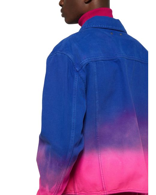 Veste courte en denim Gradient Louis Vuitton pour homme en coloris Purple