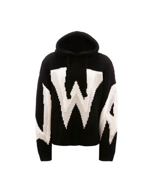 JW Anderson Gothic Logo Chunky Hoodie for Men | Lyst