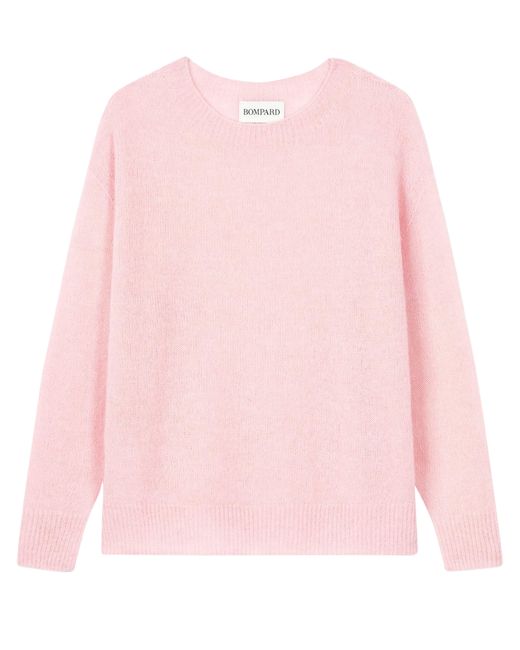 Bompard Pink Cashmere And Silk Round-Neck Sweater
