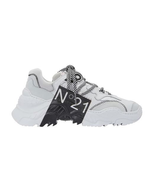 N°21 White Chunky Platform Sneakers