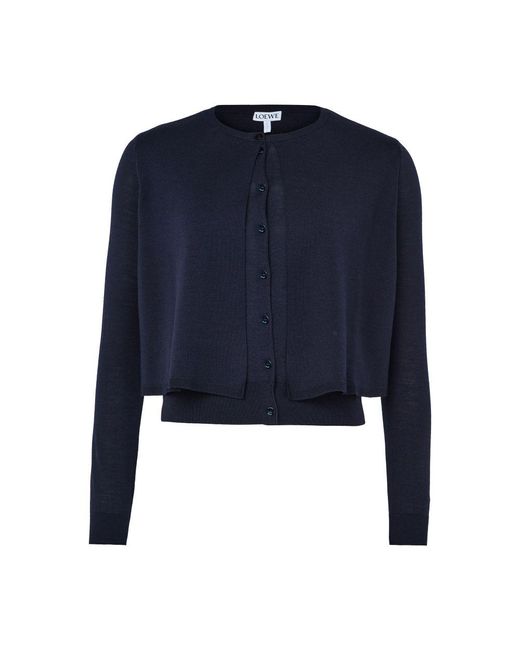 Loewe Blue Wool Cardighan