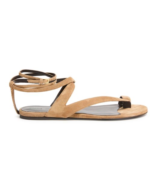 Khaite Brown Aimee Ankle Strap Sandals