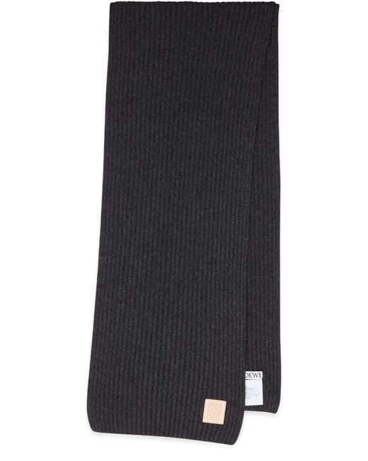 Loewe Black Cashmere Scarf