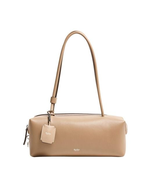 Max Mara Natural Schultertasche Holdall Mit Kordelzug