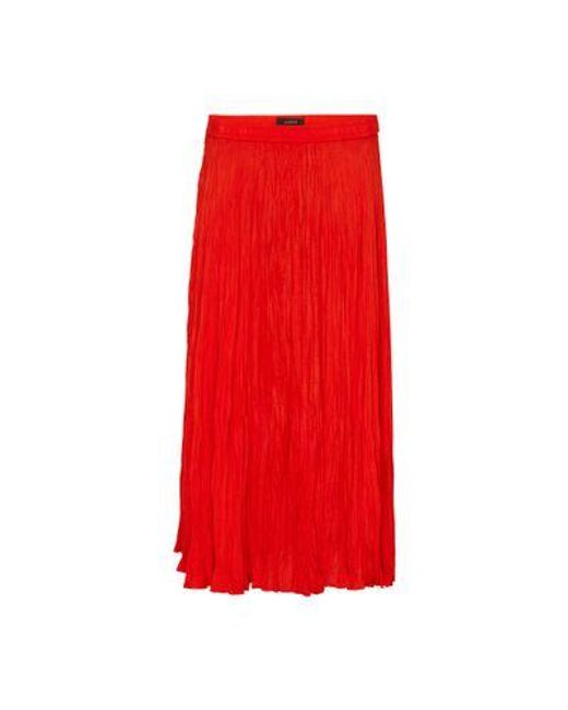 Joseph Red Sully Midi Skirt
