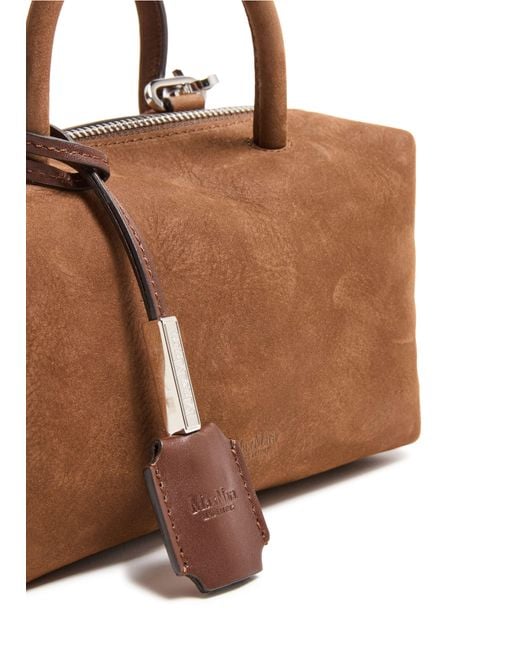 Max Mara Brown Holdall Suede Handbag