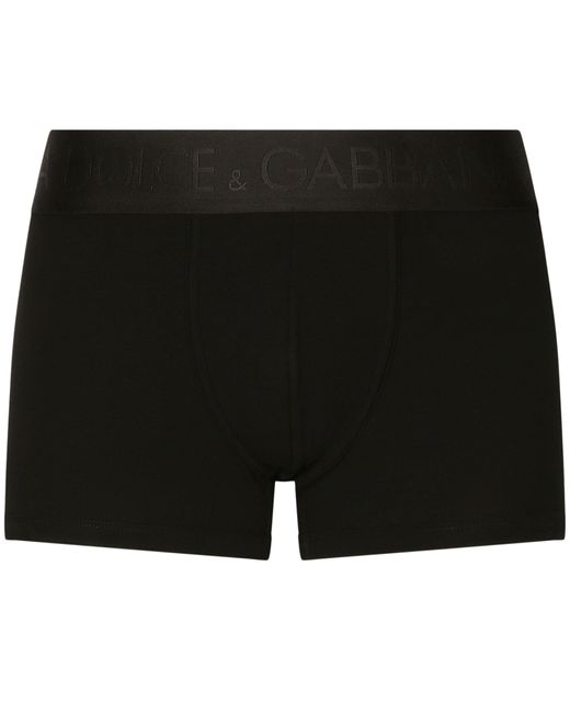 Dolce & Gabbana Black Bi-elastic Jersey Regular Boxers for men