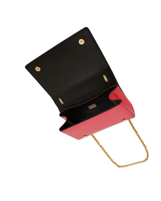 Dolce & Gabbana Red Nappa Mordore Leather Dg Girls Bag