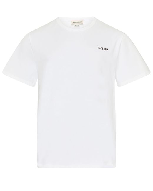 Alexander McQueen T-Shirt mit Logo in White für Herren