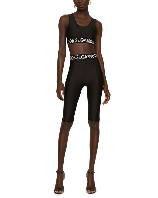 Dolce & Gabbana Black Spandex Jersey Cycling Shorts