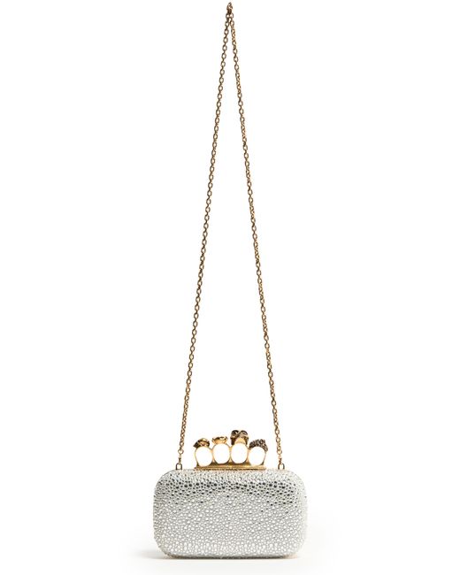 Alexander McQueen Metallic Minaudière Knuckle