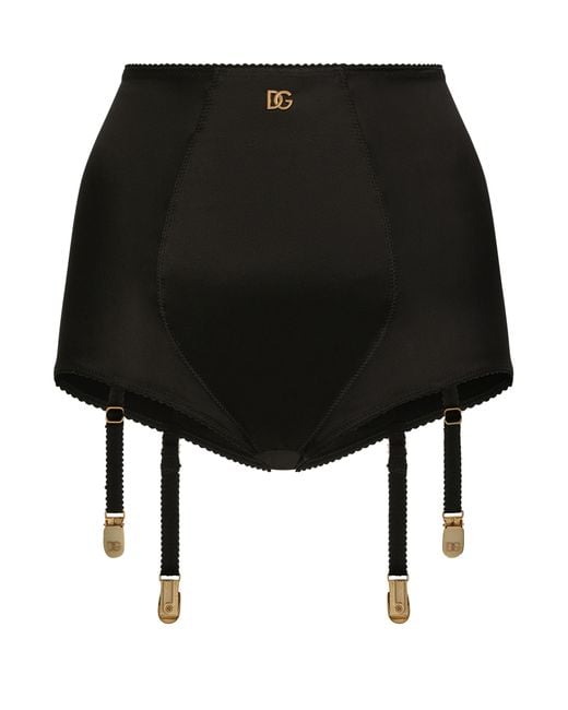 Dolce & Gabbana Black Brief Suspenders