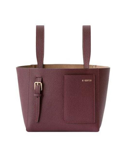 Valextra Purple Mini-Beuteltasche