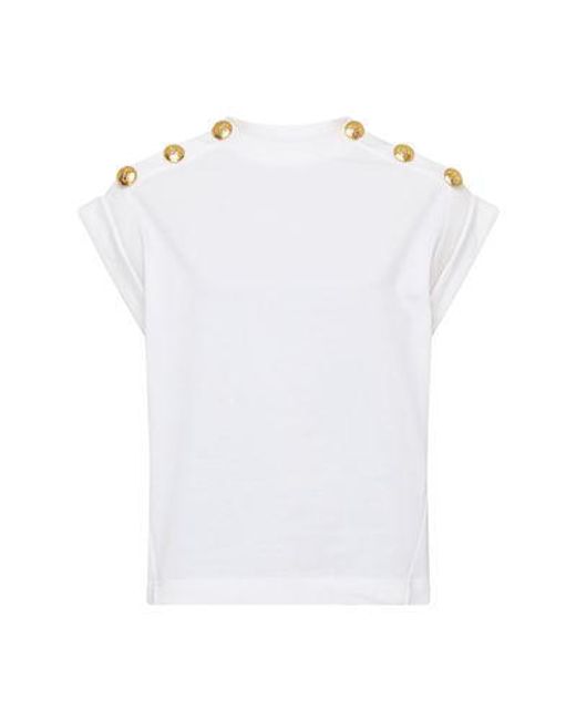 Alexander McQueen White Button T-shirt