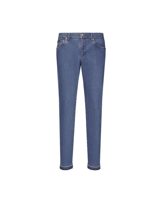 Dolce & Gabbana Blue Straight Leg Jeans for men