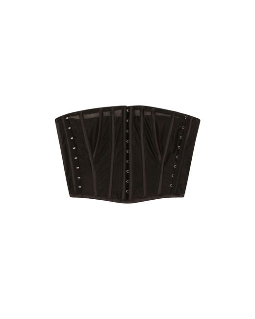 Dolce & Gabbana Black Marquisette Corset Belt