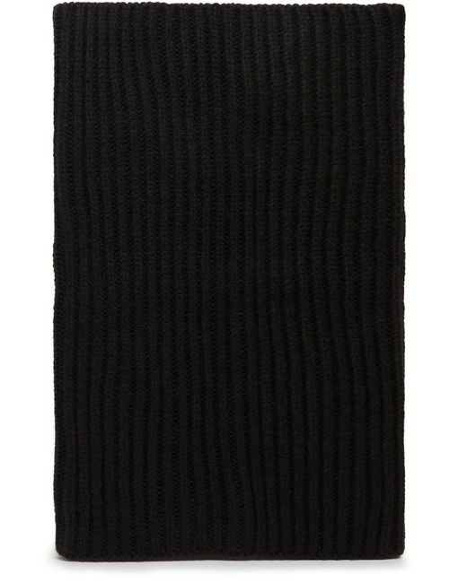 Lemaire Black Knitted Scarf for men