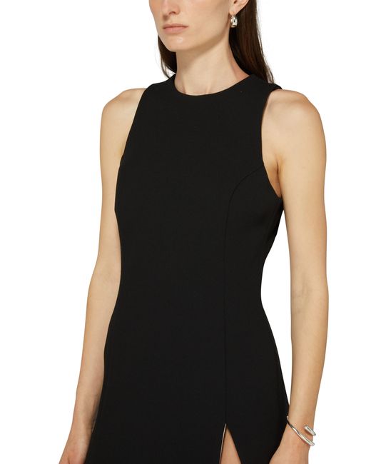 AMI Black Fitted Dress With Slit