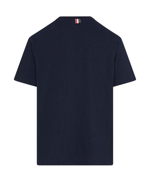 Thom Browne Kurzarm-T-Shirt Rose in Blue für Herren