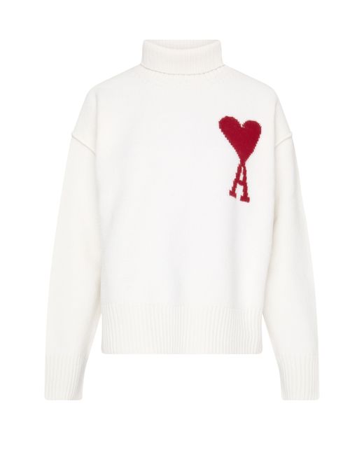 Ami de coeur sweater AMI en coloris White