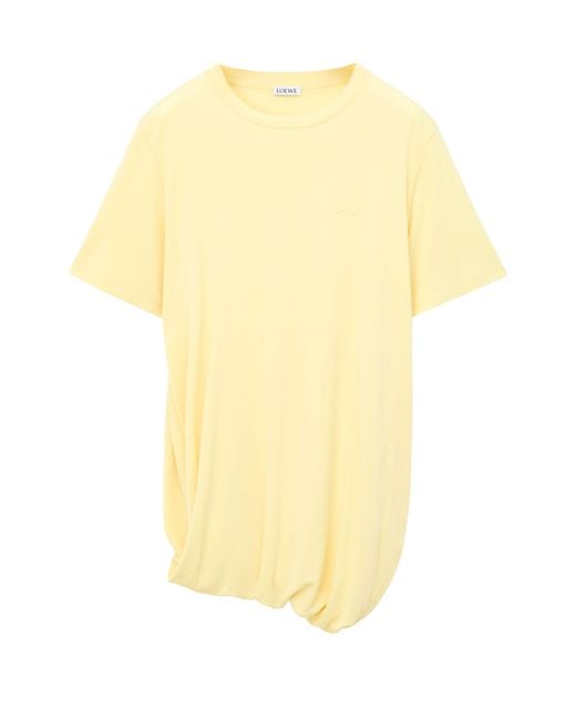 Loewe Yellow Draped Viscose Top