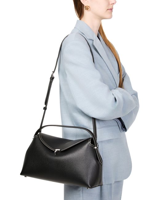 Totême  Black Schultertasche Aus Leder T-Lock