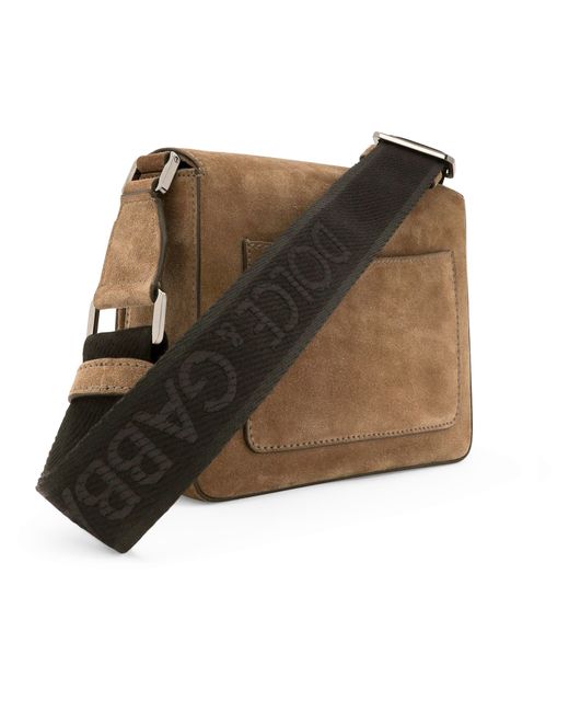 Dolce & Gabbana Brown Medium Dg Logo Bag Crossbody Bag for men