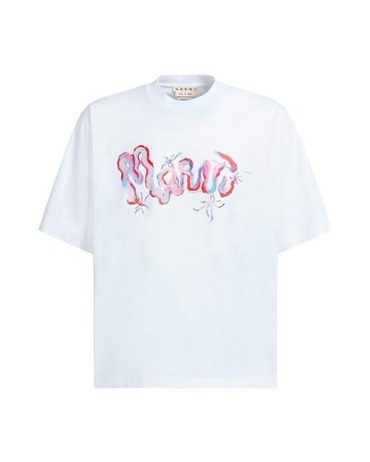 Marni Whirl T-shirt in White for Men | Lyst Canada