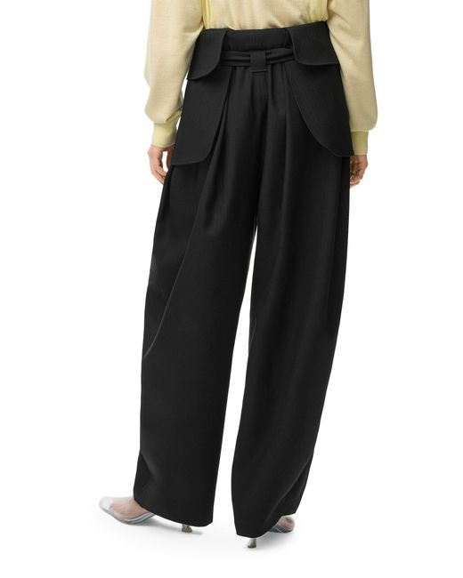 Loewe Black Wool Cargo Pants