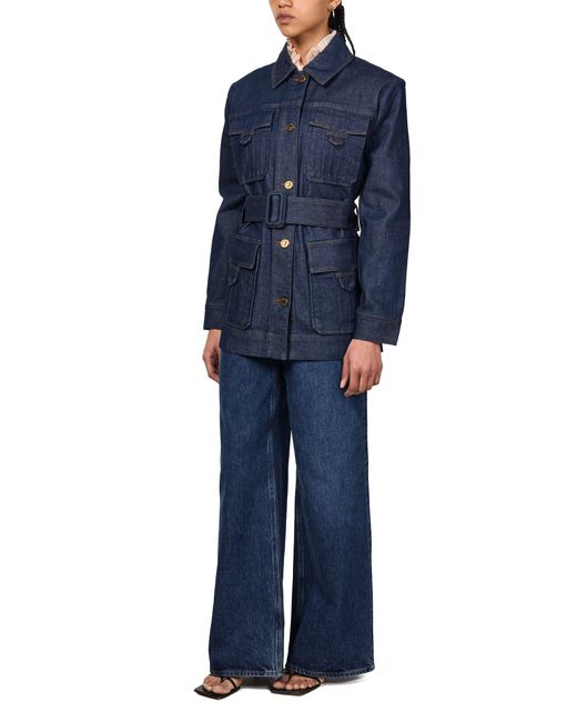 Zimmermann Blue Illuminate Jeansjacke Mit Gürtel