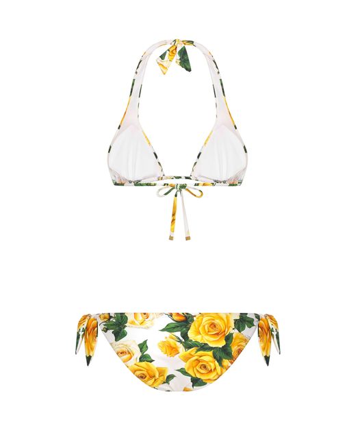 Dolce & Gabbana Yellow Triangle Bikini