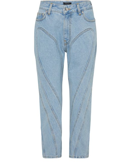 Mugler Blue Capri-Jeans
