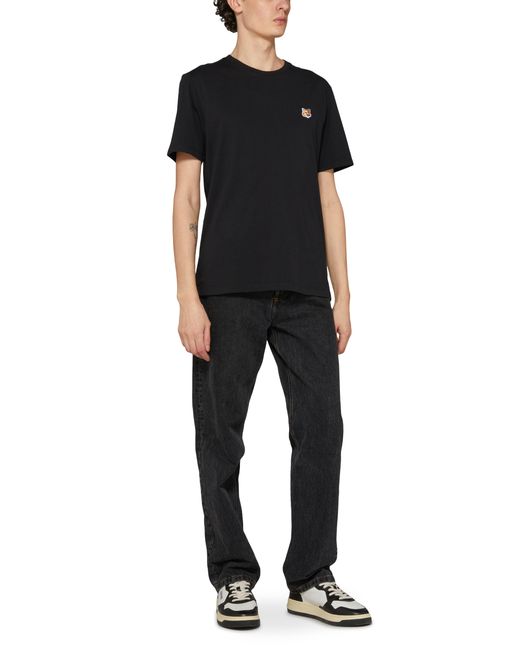 Maison Kitsuné T-Shirt mit Patch Fox Head in Black für Herren