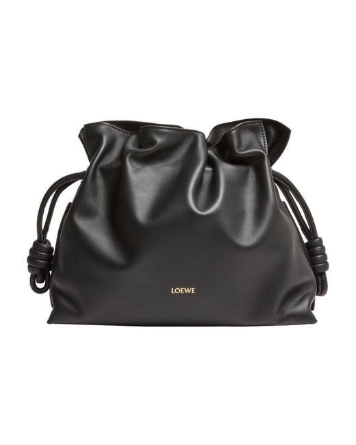 Loewe Black Mittelgroße Clutch Flamenco Aus Kalbsnappa
