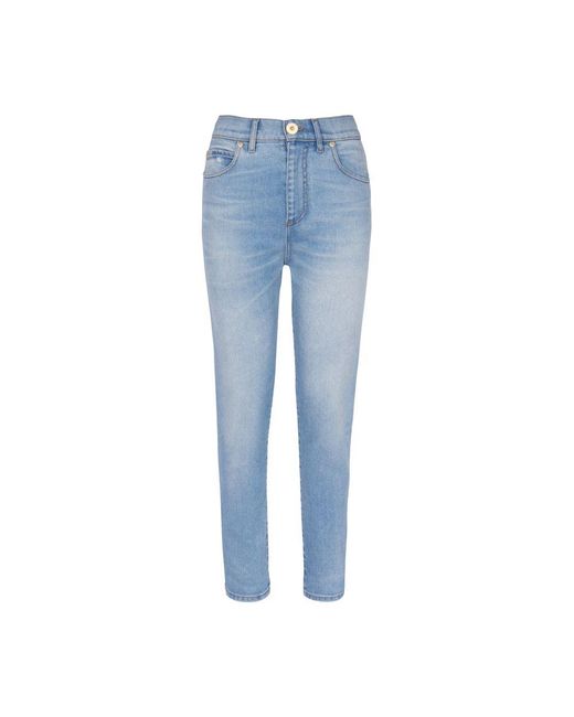 Balmain Blue Slim-Fit Faded Denim Jeans