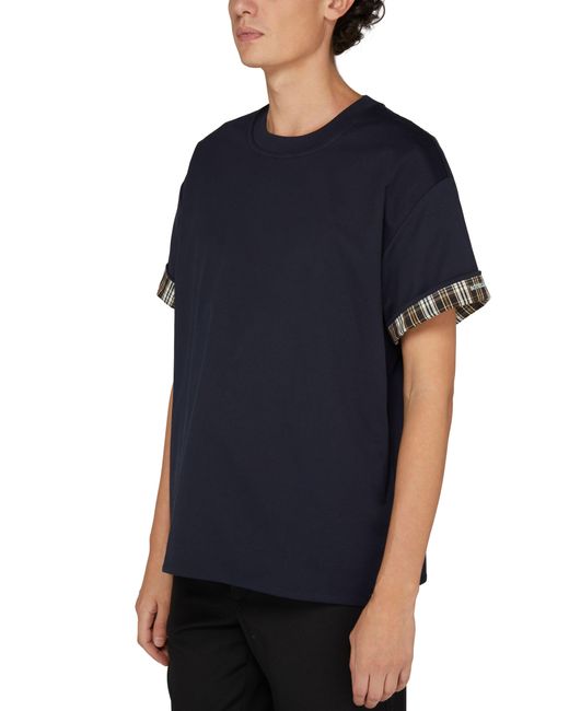 Bottega Veneta Blue Double Layer Striped Cotton T-Shirt for men
