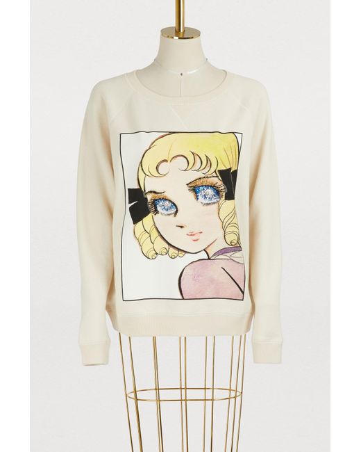 Gucci White Manga Girl Sweatshirt