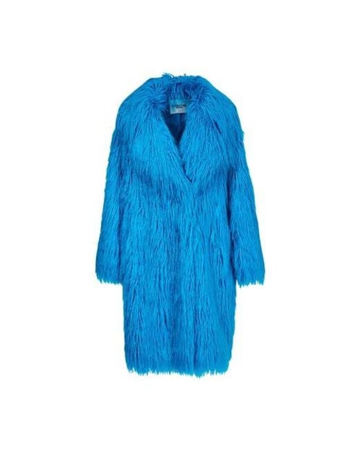 Essentiel Antwerp Blue Doctor Faux Fur Coat